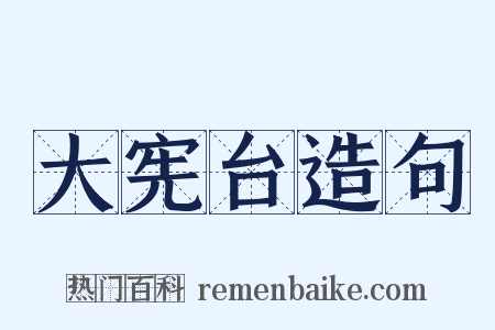 大宪台造句是什么意思的图片